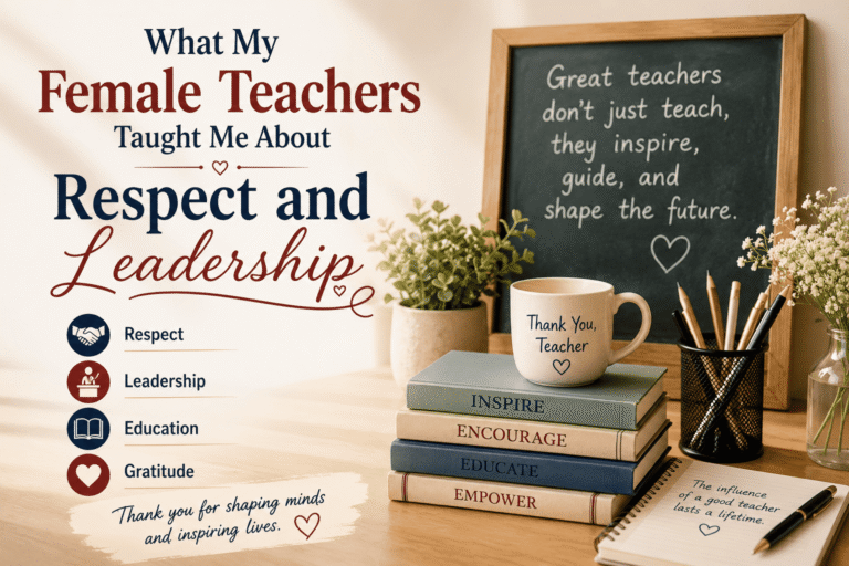 What My Female Teachers Taught Me About Respect and Leadership